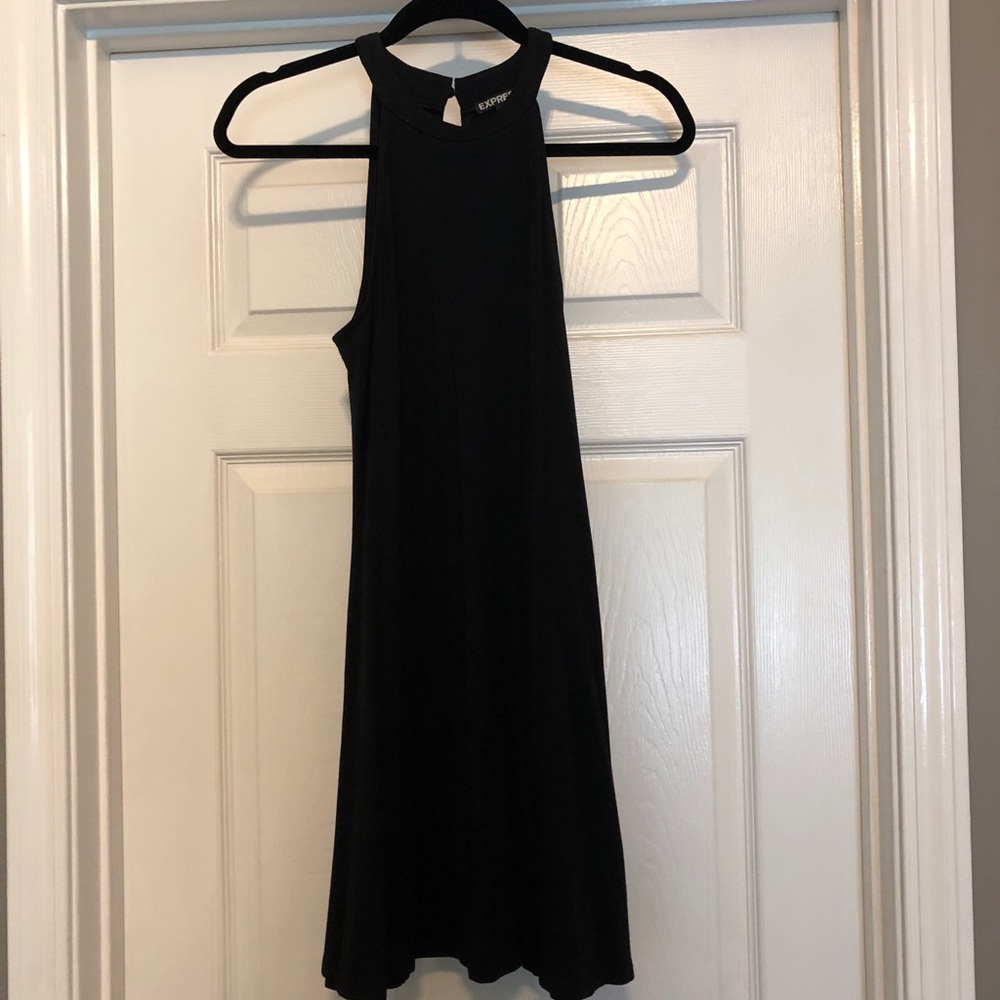 Express black high neck cotton dress. Size XS